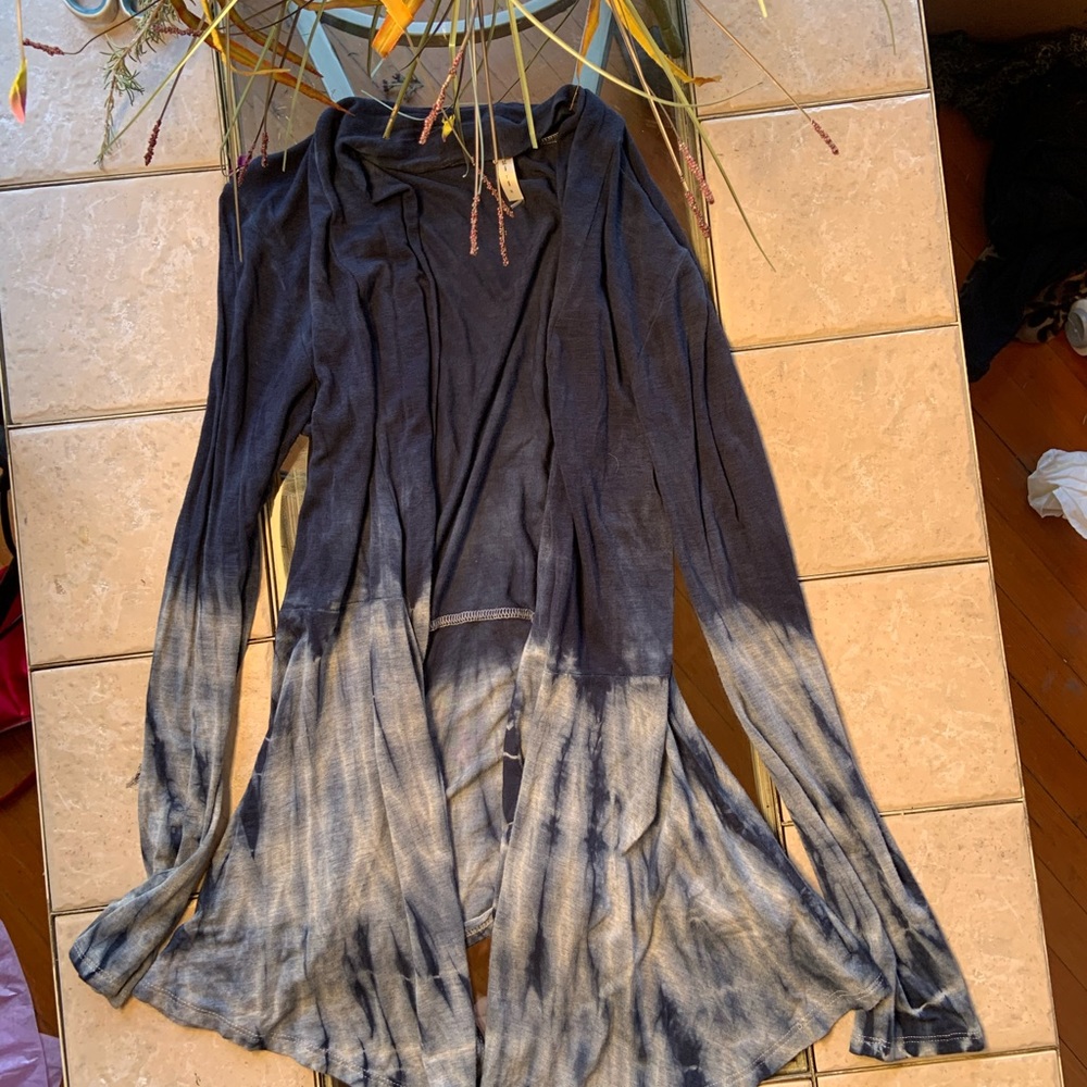 NY GIRLS TIE DYE ASYMMETRICAL JACKET